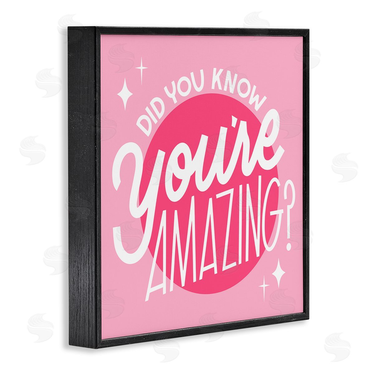 Hey Bre! Creative Studio You're Amazing Bold Pink Phrase Black Framed Glicee Wall Art Print