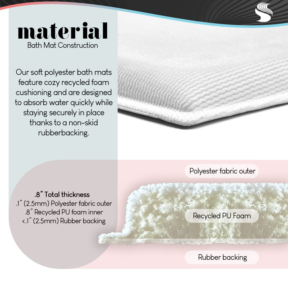 Michael Marcon Neutral Radiance Tree Plush Bathroom Floor Mat