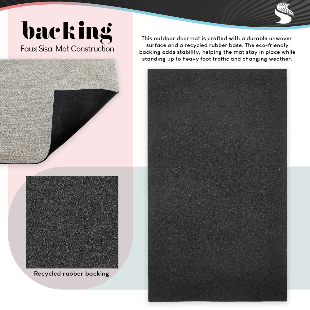 Stupell Studio Bright Retro Cocktail Glasses Outdoor Faux Sisal Door Mat