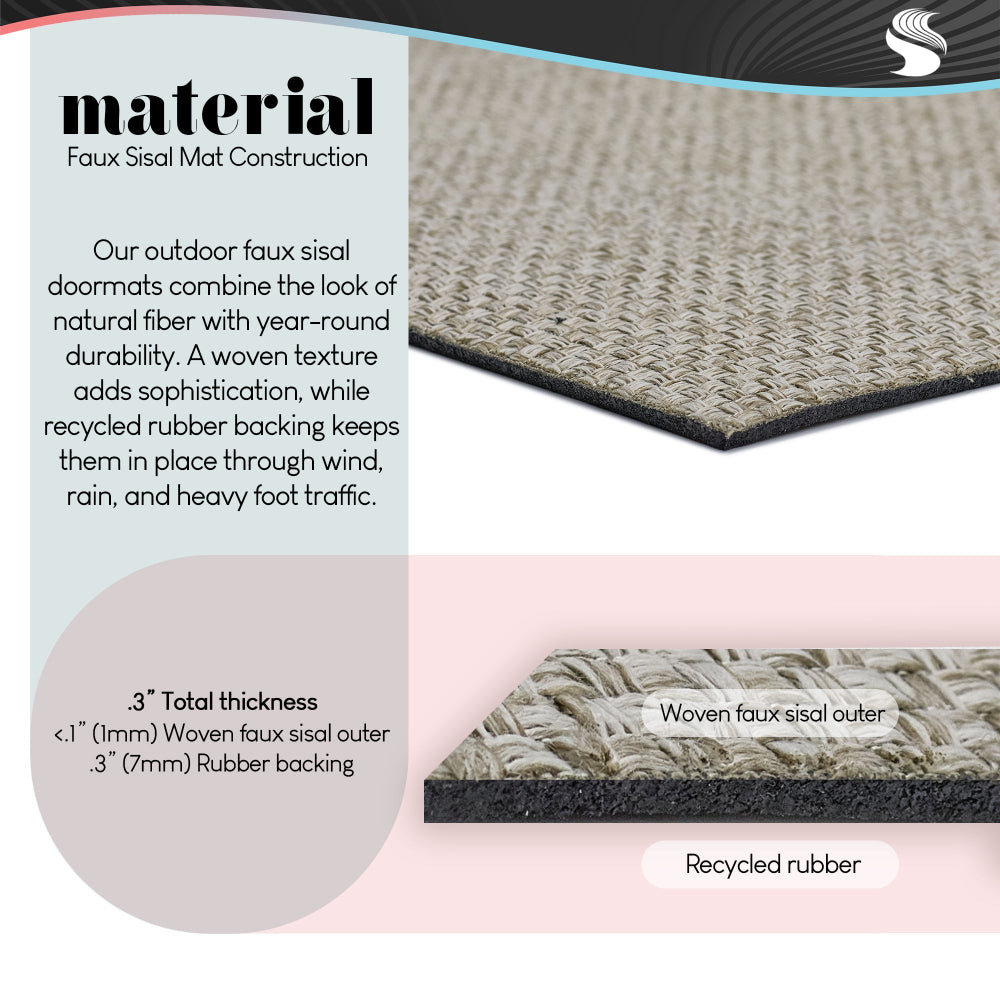 Livi and Finn Harvest Home Sketchbook Outdoor Faux Sisal Door Mat