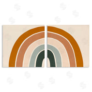 Victoria Borges | Asymmetric Warm Retro Rainbow