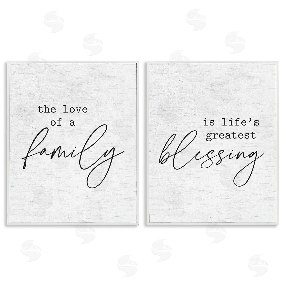 Life's Greatest Blessing Quote White Frame Print Wall Art, Home Decor by Lettered and Lined