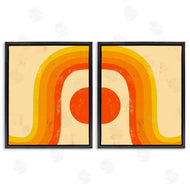 Stupell Studio | Sun Setting Under Warm Tone Rainbow
