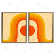 Stupell Studio | Sun Setting Under Warm Tone Rainbow