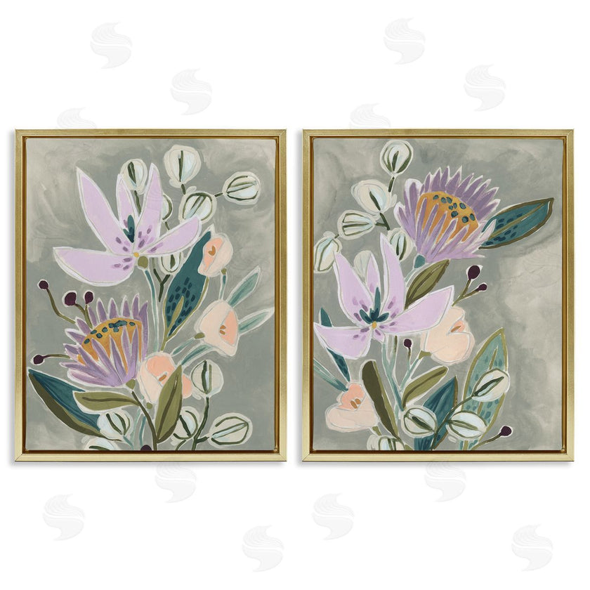 June Erica Vess | Abstract Purple Floral Arrangement