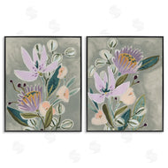 June Erica Vess | Abstract Purple Floral Arrangement