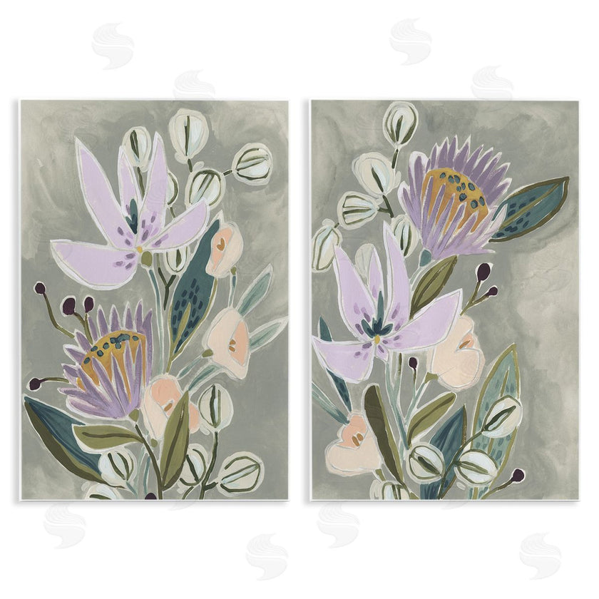 June Erica Vess | Abstract Purple Floral Arrangement