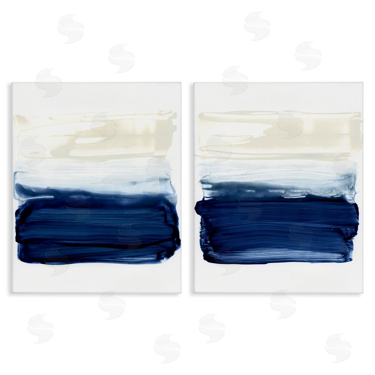 Coastal Brushstrokes Abstract Beach Canvas Wall Art, Home Decor by Victoria Barnes