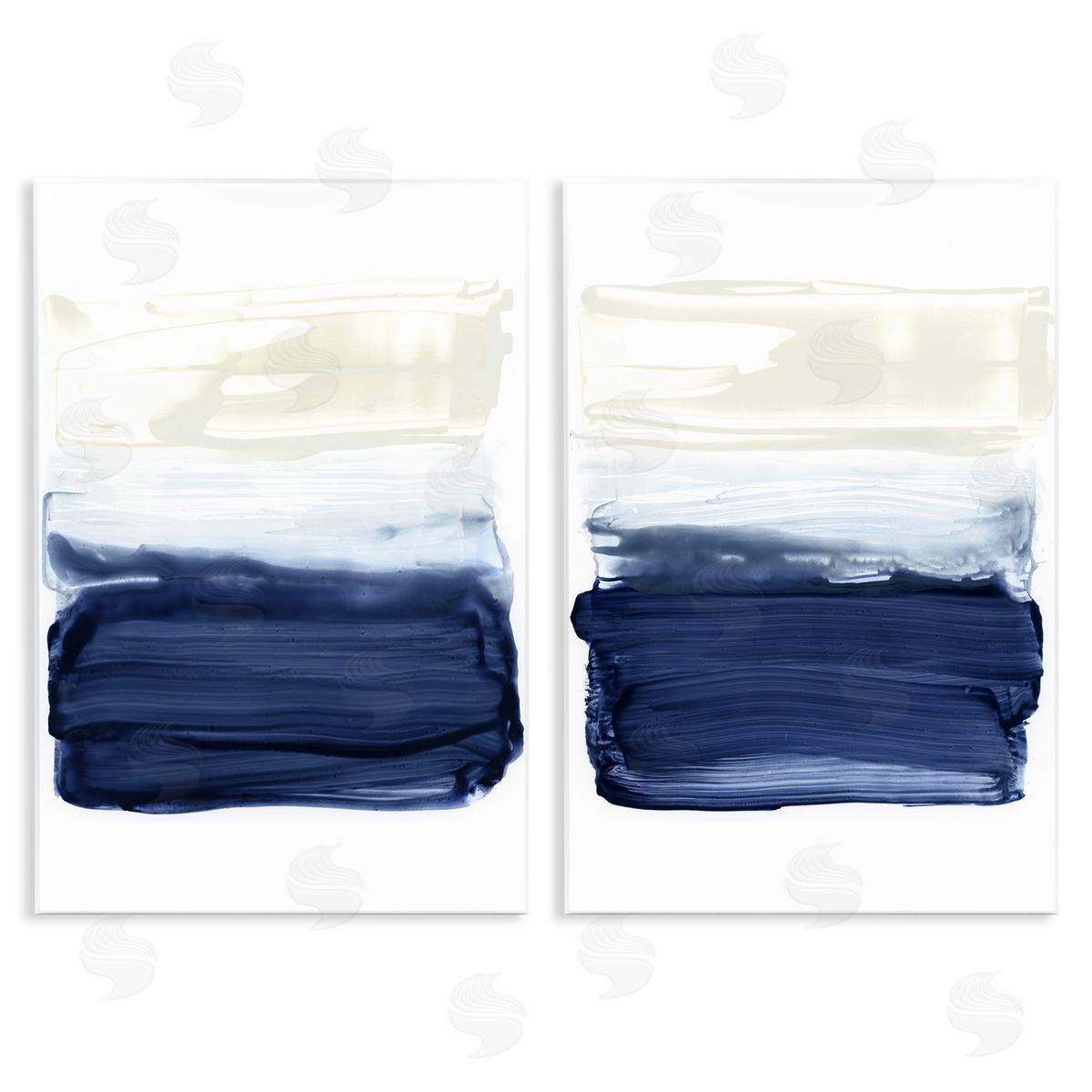Coastal Brushstrokes Abstract Beach Wood Plaque Wall Art, Home Decor by Victoria Barnes