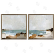 Victoria Barnes | Abstract Beach Cove Landscape Cliffs