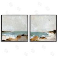Victoria Barnes | Abstract Beach Cove Landscape Cliffs