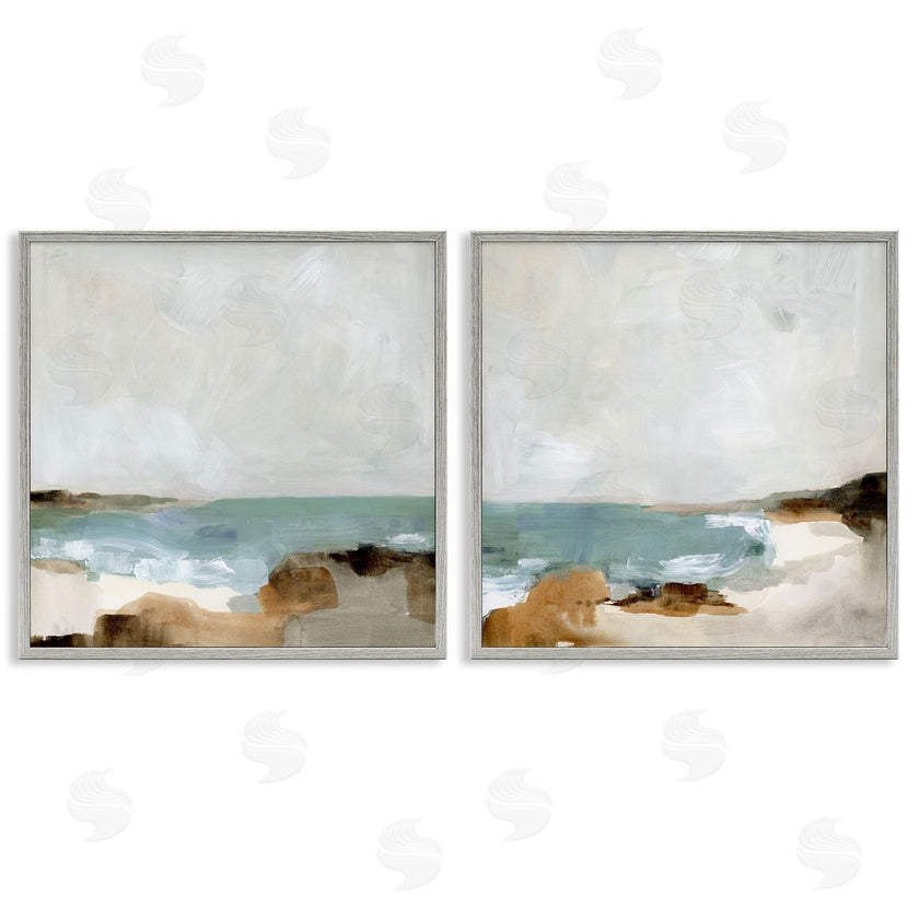 Victoria Barnes | Abstract Beach Cove Landscape Cliffs