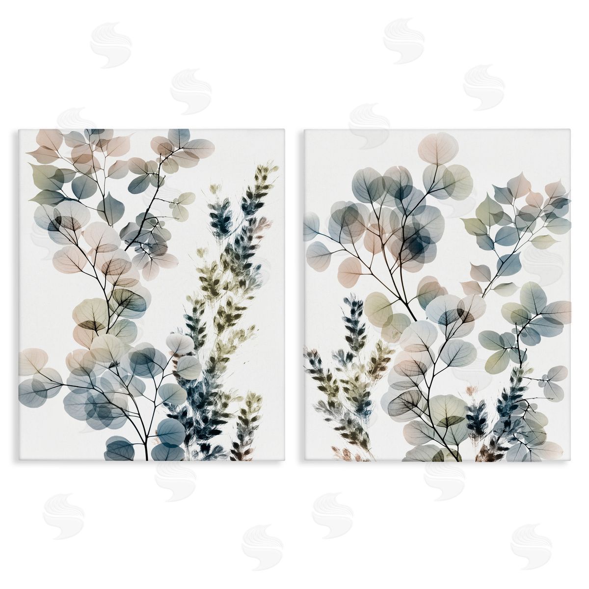 Collage of Translucent Plants Canvas Wall Art, Home Decor by Albert Koetsier