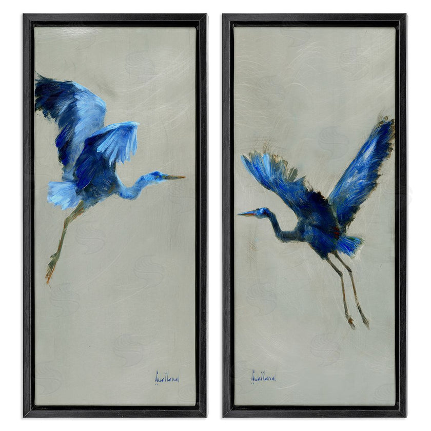 Katie Swatland | Expressive Flying Cranes Abstract Birds