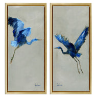 Katie Swatland | Expressive Flying Cranes Abstract Birds