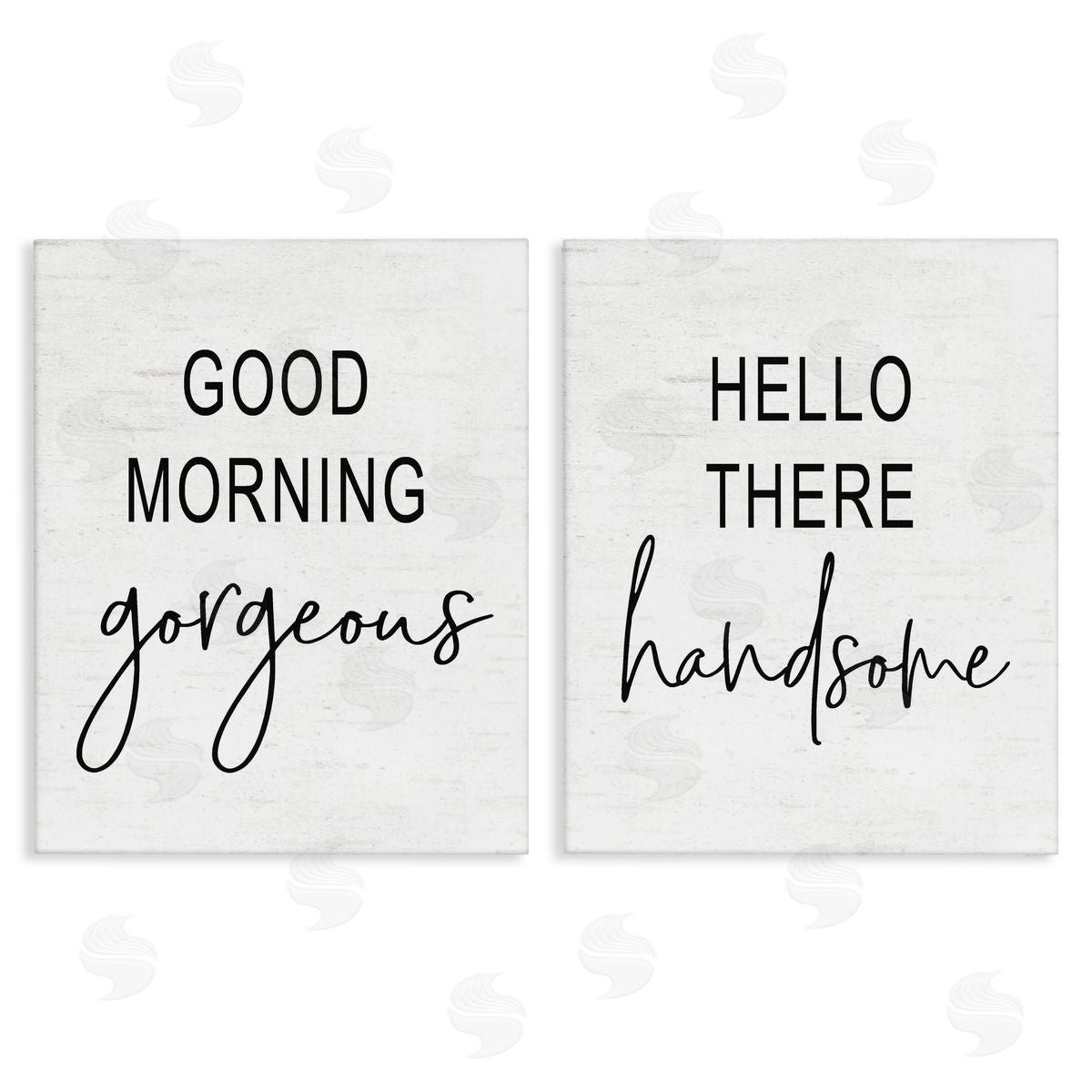 Gorgeous & Handsome Romantic Greetings Canvas Wall Art, Home Decor by Lettered and Lined