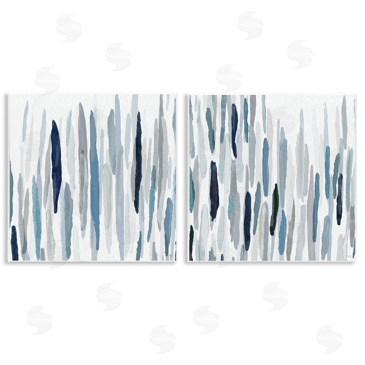 Abstract Brushed Rainfall Contemporary Wood Plaque Wall Art, Home Decor by Susan Jill