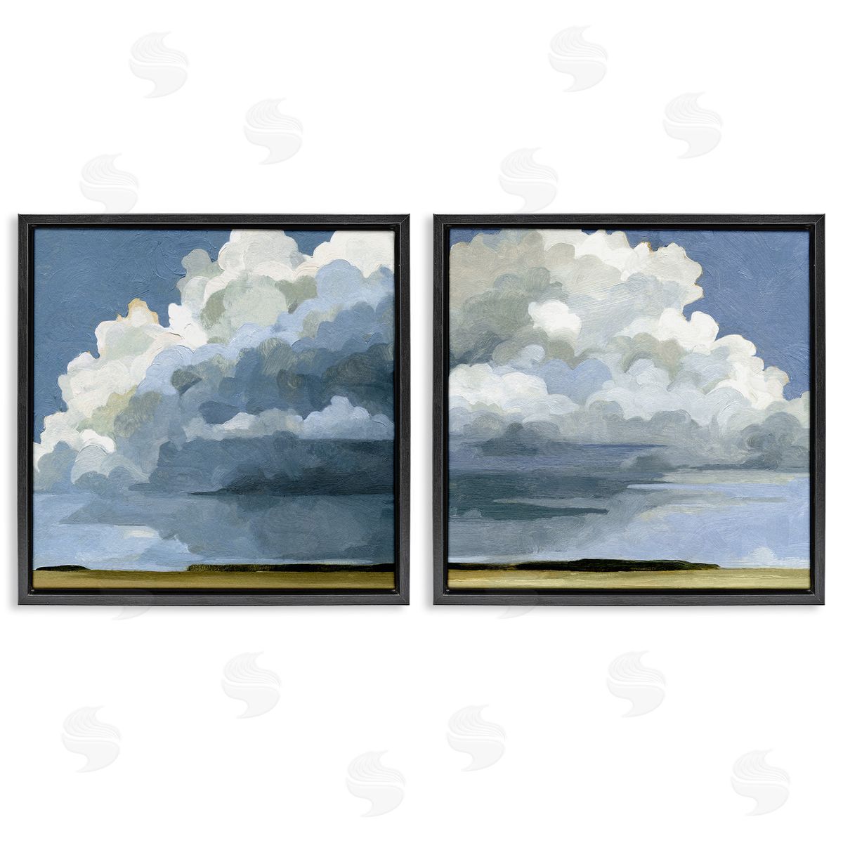 Sublime Outdoor Weather Landscape Black Floating Frame Canvas Wall Art, Home Decor by Emma Caroline