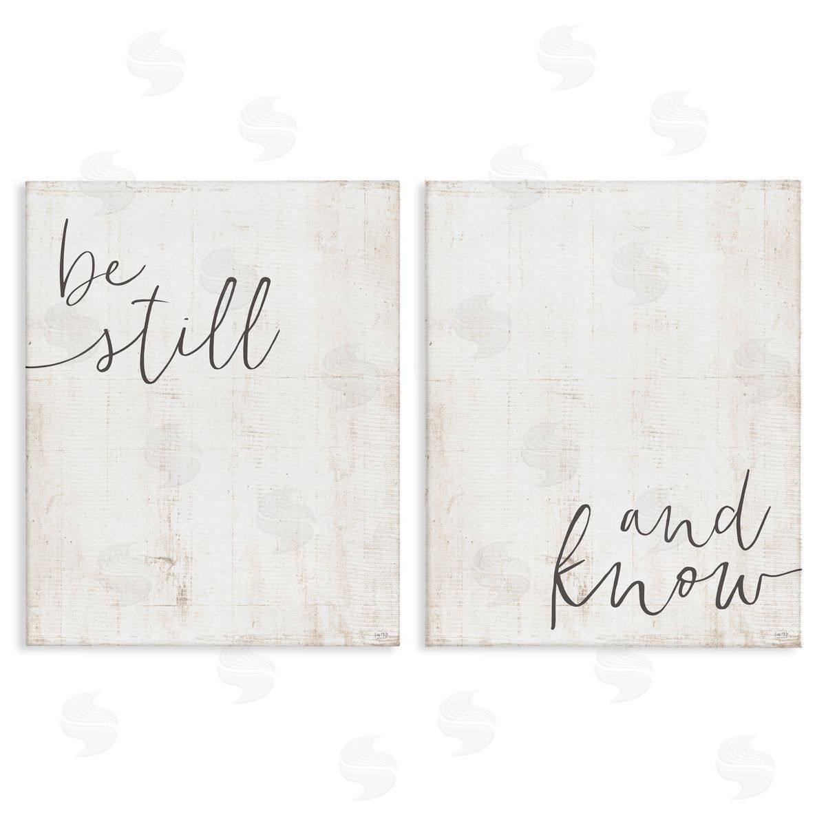 Be Still & Know Spiritual Calligraphy Canvas Wall Art, Home Decor by LUX + Me Designs