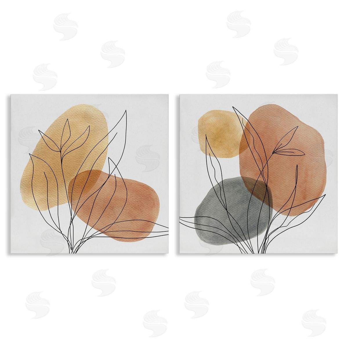 Simple Neutral Southwestern Botanicals Canvas Wall Art, Home Decor by Carol Robinson