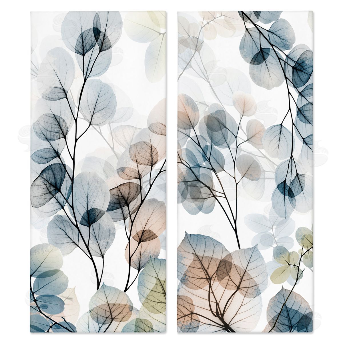 Elegant Abstract Botanical Plant Leaves Canvas Wall Art, Home Decor by Albert Koetsier