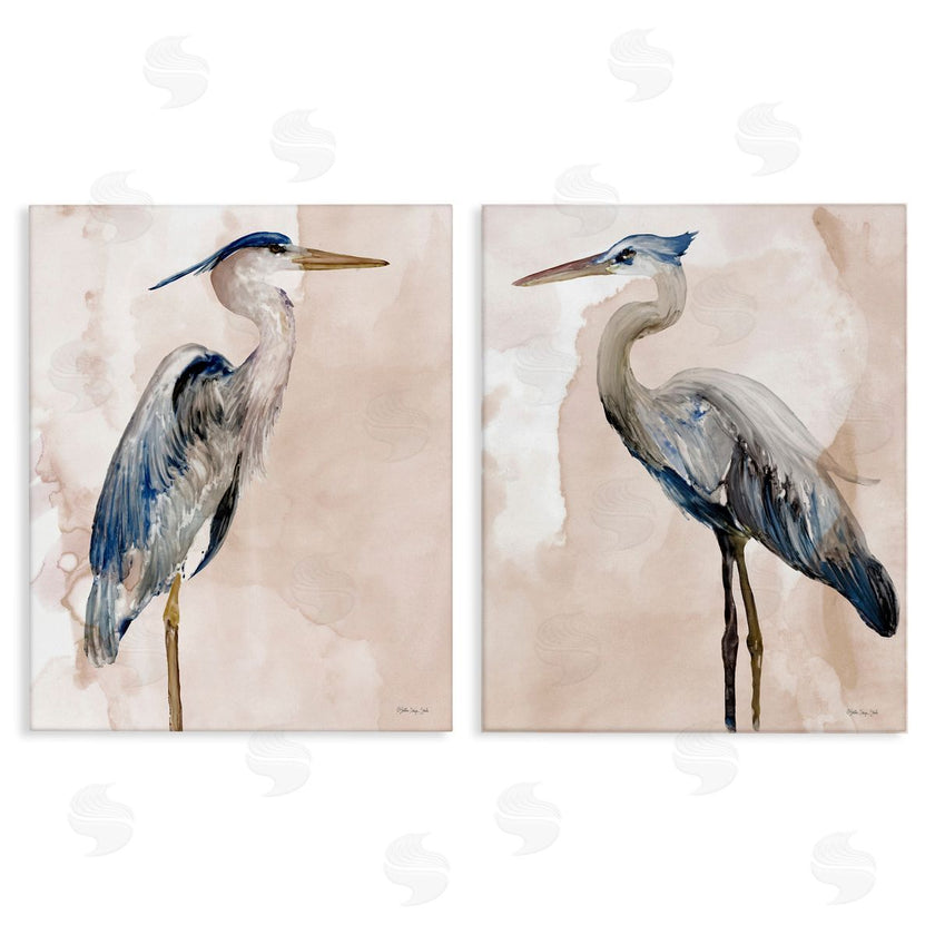 Stellar Design Studio | Beautiful Heron Birds Standing Watercolor