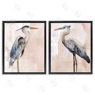 Stellar Design Studio | Beautiful Heron Birds Standing Watercolor