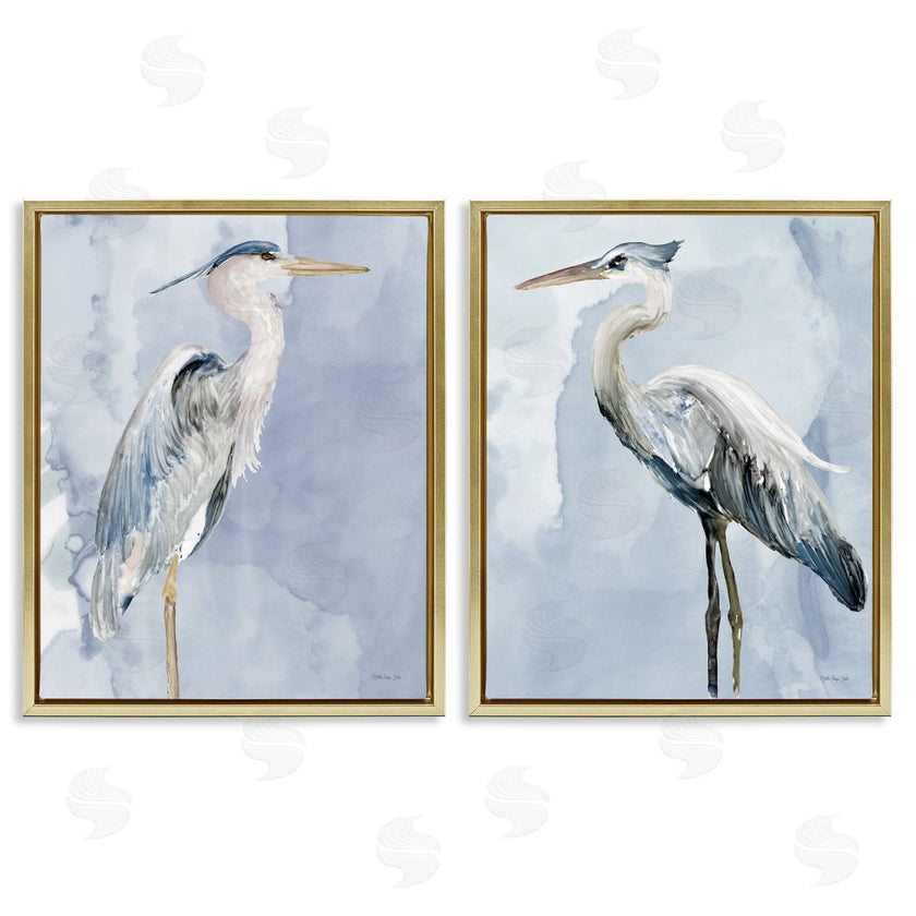 Stellar Design Studio | Heron Birds Standing Blue Sky