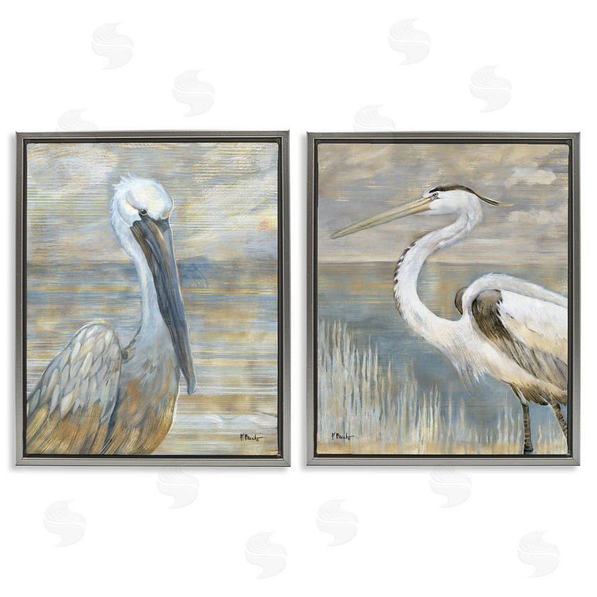 Paul Brent | Sea Birds Abstract Beach
