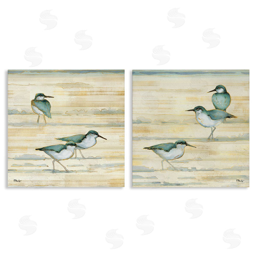Paul Brent | Sandpipers Abstract Water Shoreline