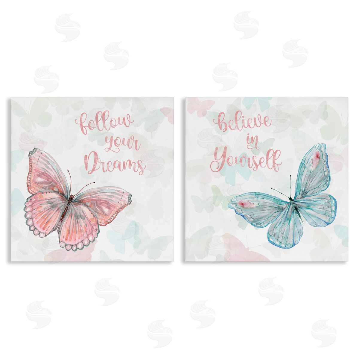Believe In Dreams Butterflies Canvas Wall Art, Home Decor by Carol Robinson
