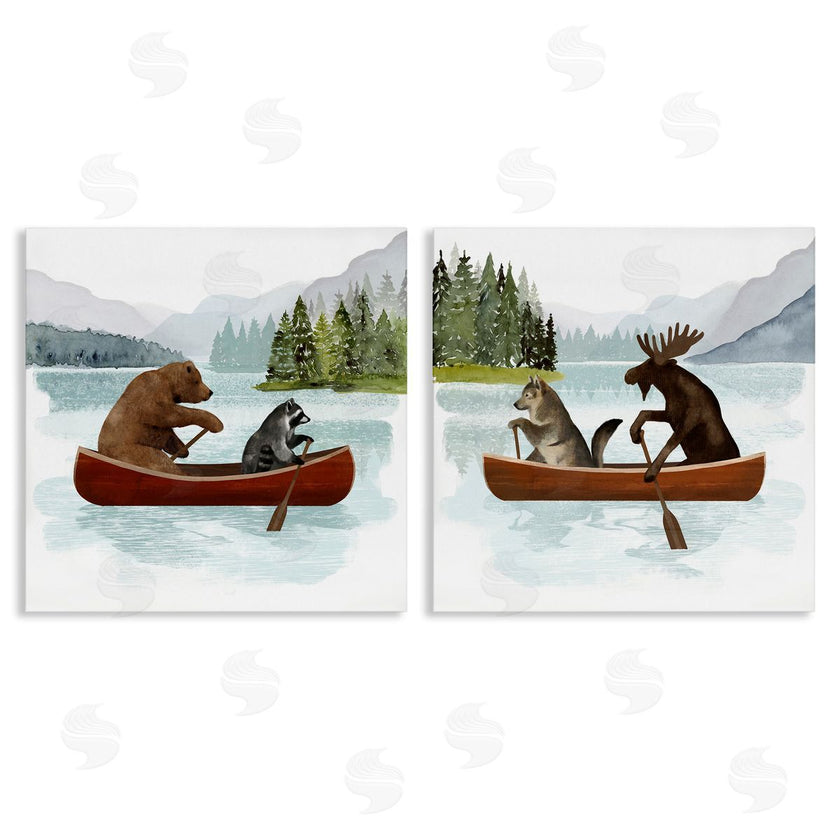 Victoria Barnes | Woodland Animals on Canoes