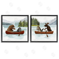 Victoria Barnes | Woodland Animals on Canoes