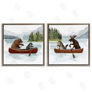 Victoria Barnes | Woodland Animals on Canoes