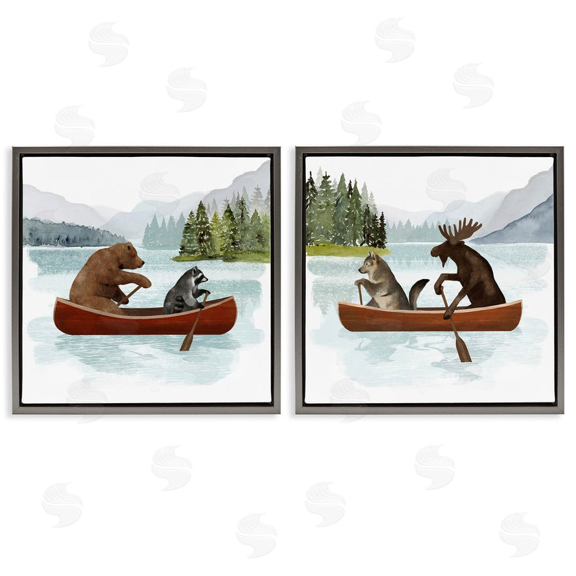 Victoria Barnes | Woodland Animals on Canoes