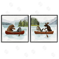 Victoria Barnes | Woodland Animals on Canoes