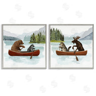 Victoria Barnes | Woodland Animals on Canoes