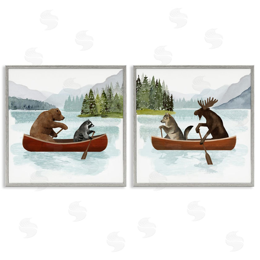 Victoria Barnes | Woodland Animals on Canoes