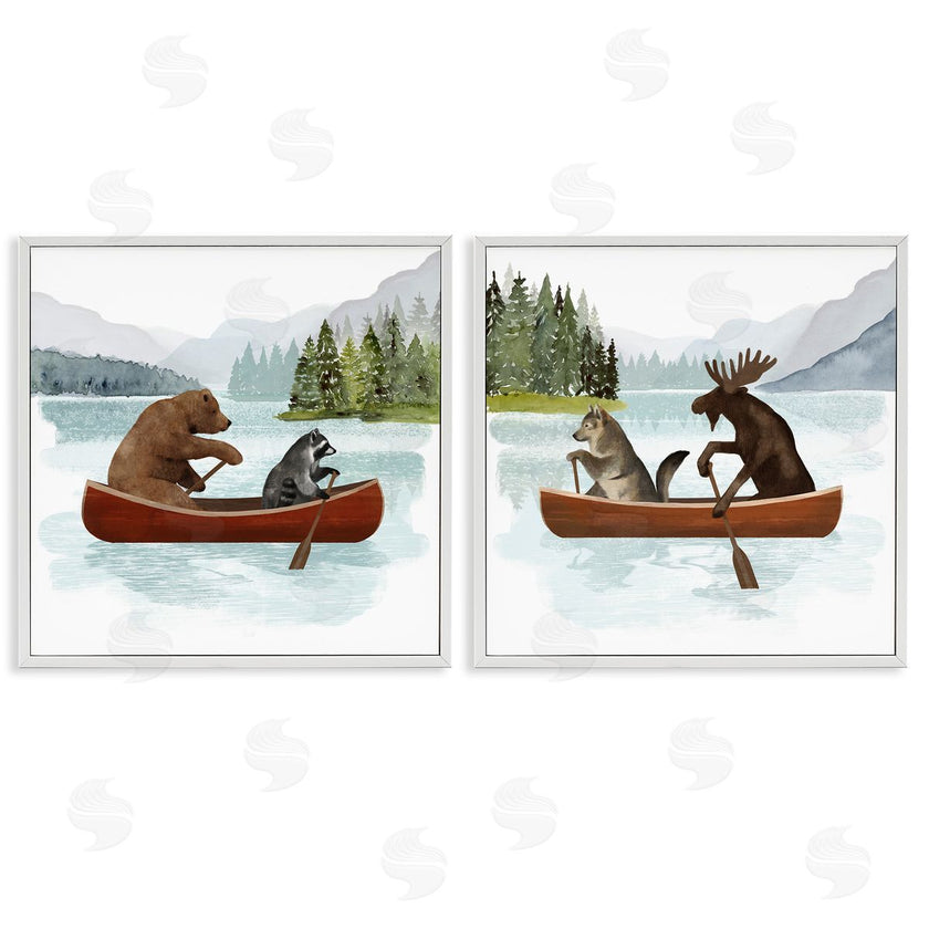 Victoria Barnes | Woodland Animals on Canoes