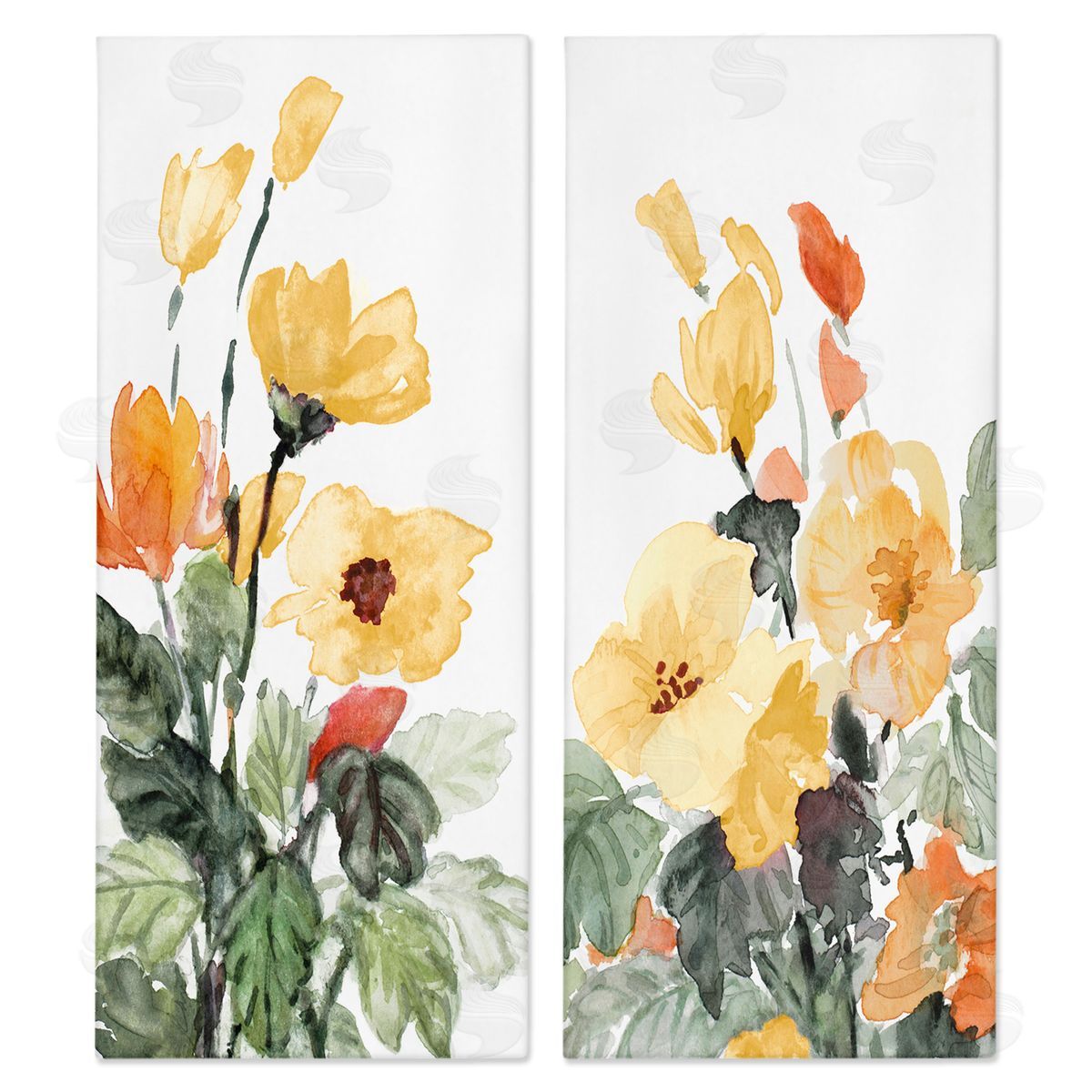 Yellow Spring Flowers Canvas Wall Art, Home Decor by Lanie Loreth