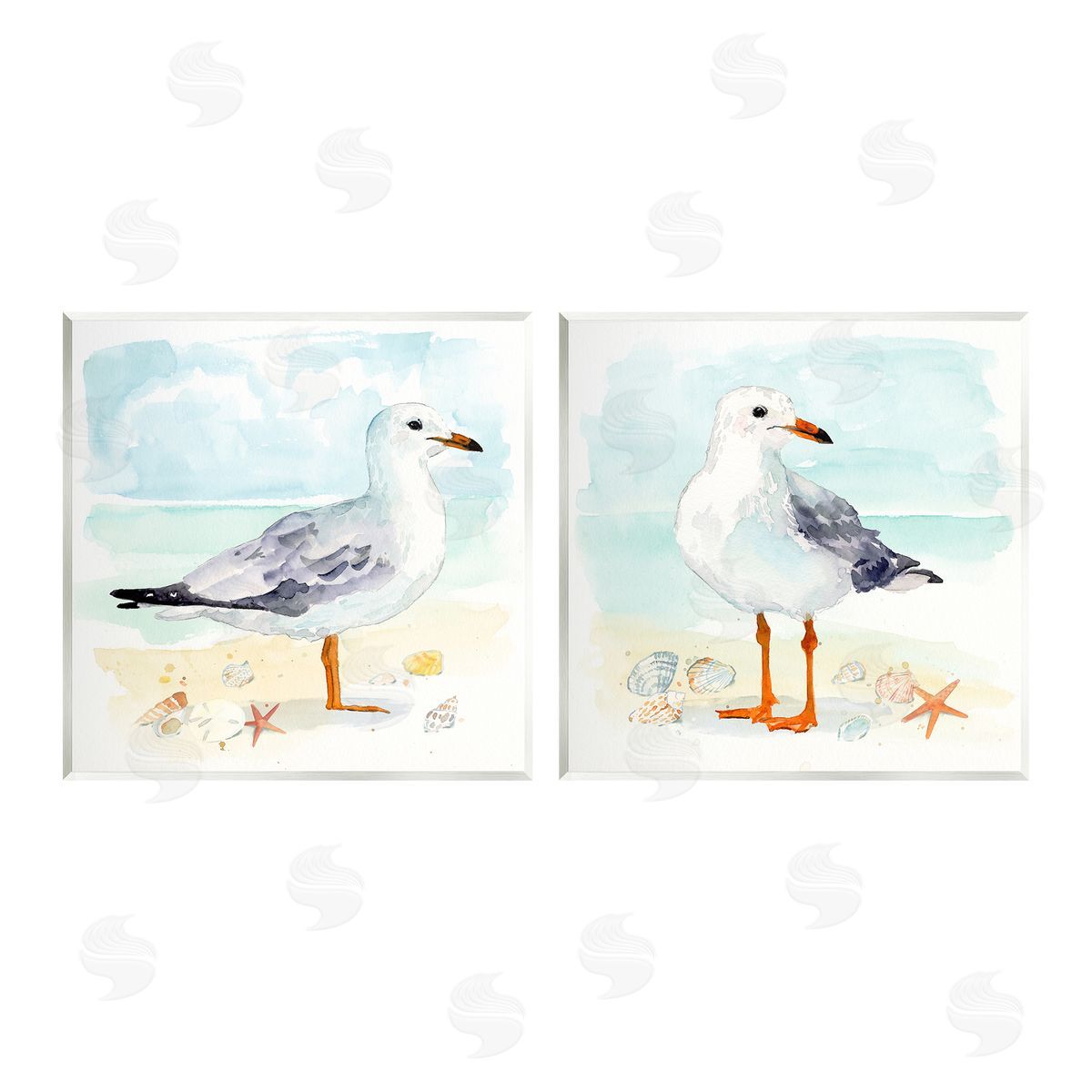 Victoria Barnes Seagull & Sandpiper Birds Wall Plaque Art