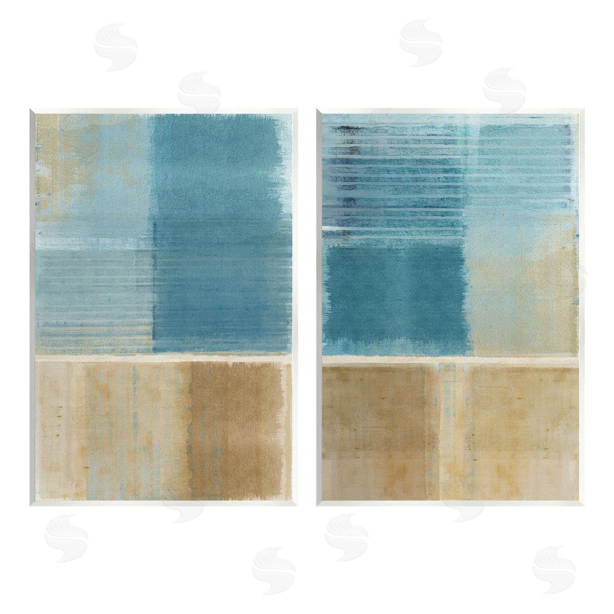 Flora Kouta | Brown & Blue Abstraction