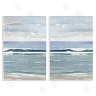 Sally Swatland | Seagulls over Beach Waves