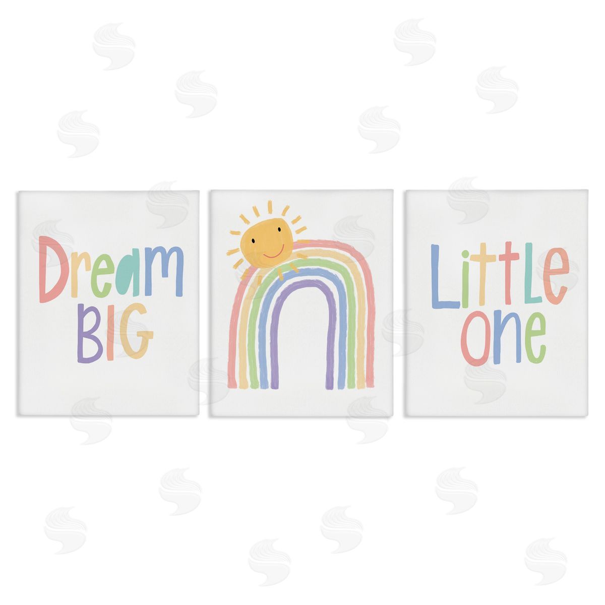 Dream Big Little Illustration Canvas Wall Art, Home Decor by Lisa Larson