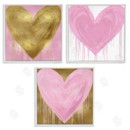 Lindsay Rodgers | Glam Paint Drip Hearts Design