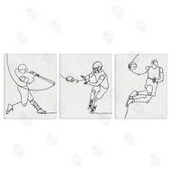 Kamdon Kreations | Simple Line Doodle Playing Sports
