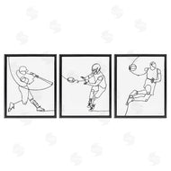 Kamdon Kreations | Simple Line Doodle Playing Sports