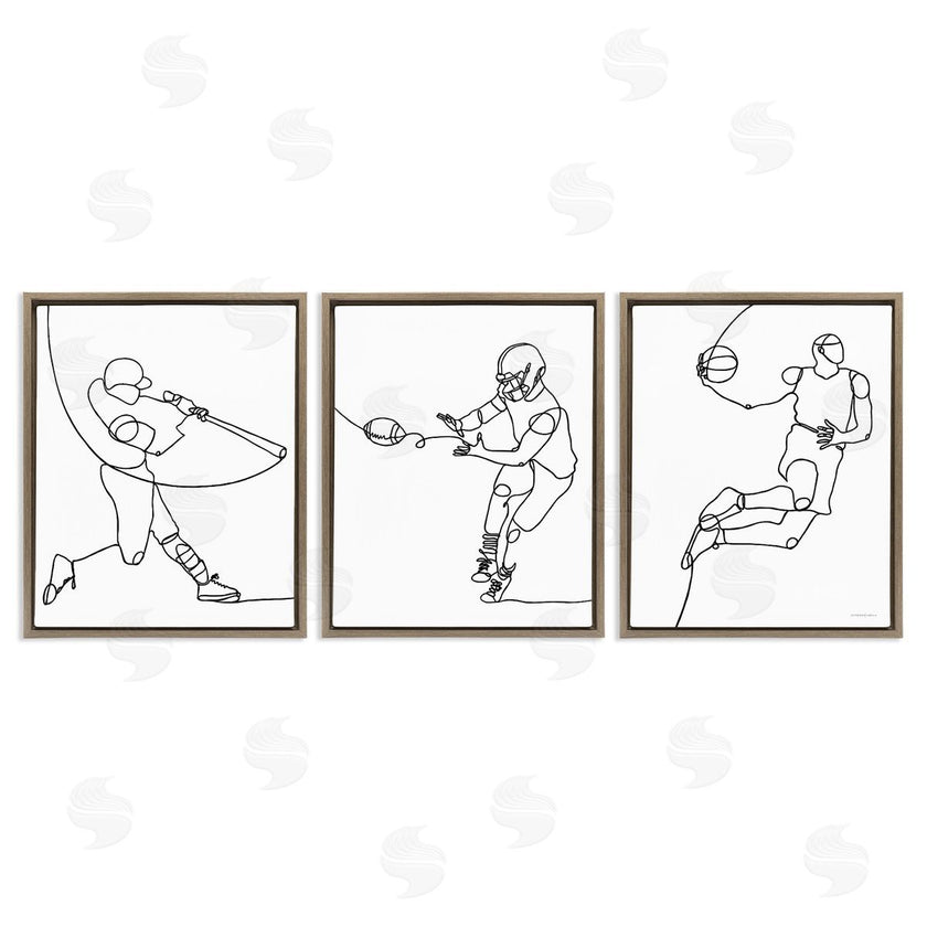 Kamdon Kreations | Simple Line Doodle Playing Sports