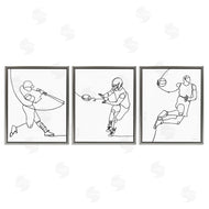 Kamdon Kreations | Simple Line Doodle Playing Sports