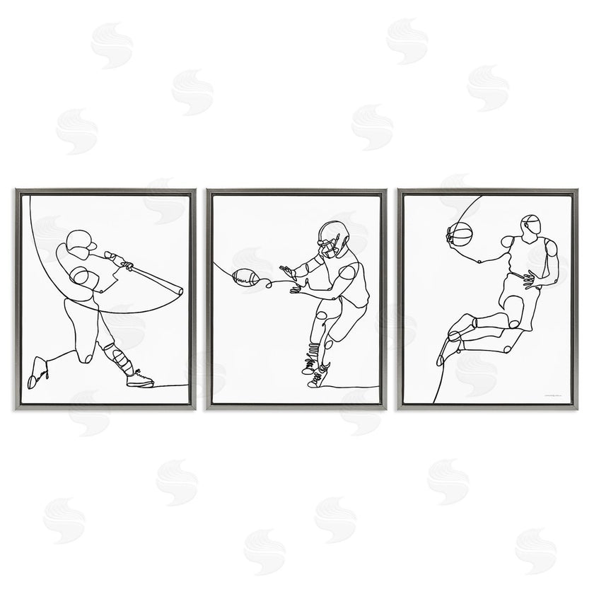 Kamdon Kreations | Simple Line Doodle Playing Sports